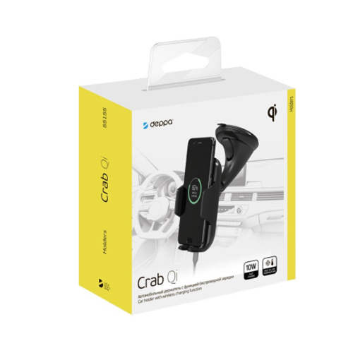 Car holder Crab Qi, with wireless charging pad